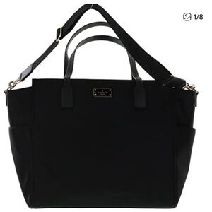 Like New Kate Spade black nylon Kaylie diaper bag